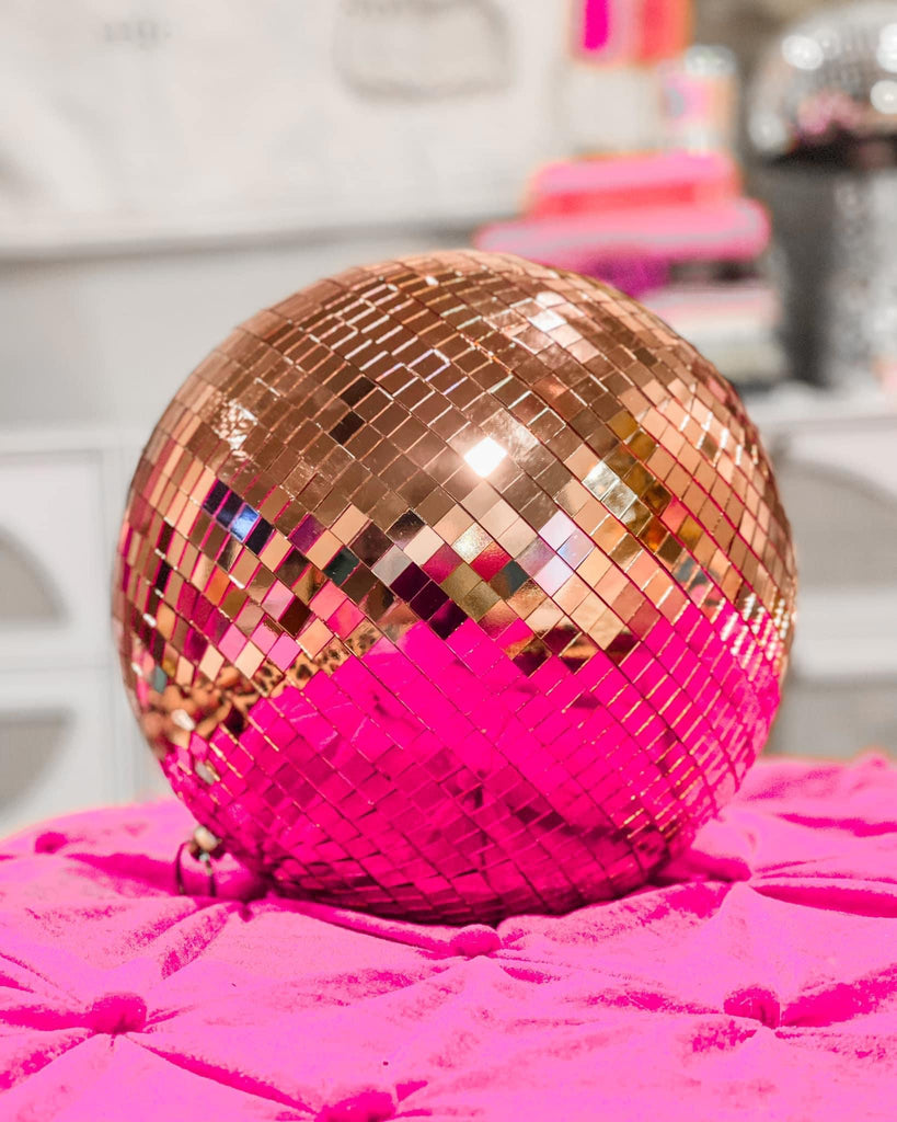 Rose Gold Pink Mirror Disco Balls