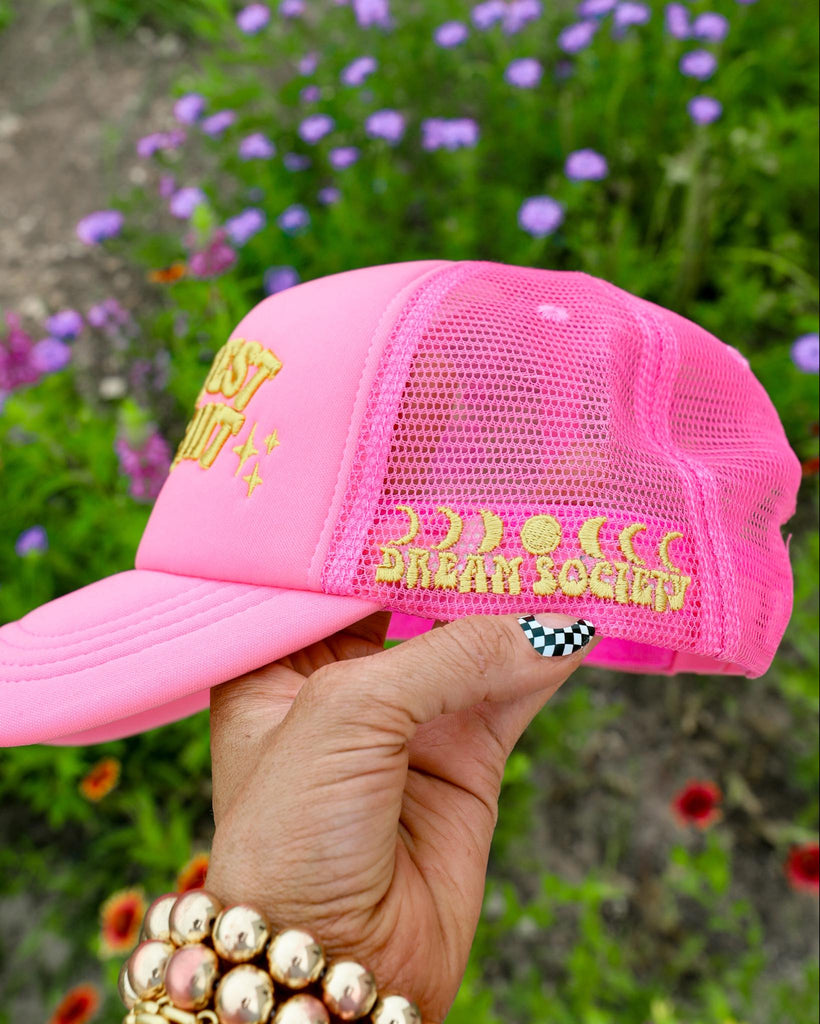 Pink"Manifest That Shit" Trucker Hat