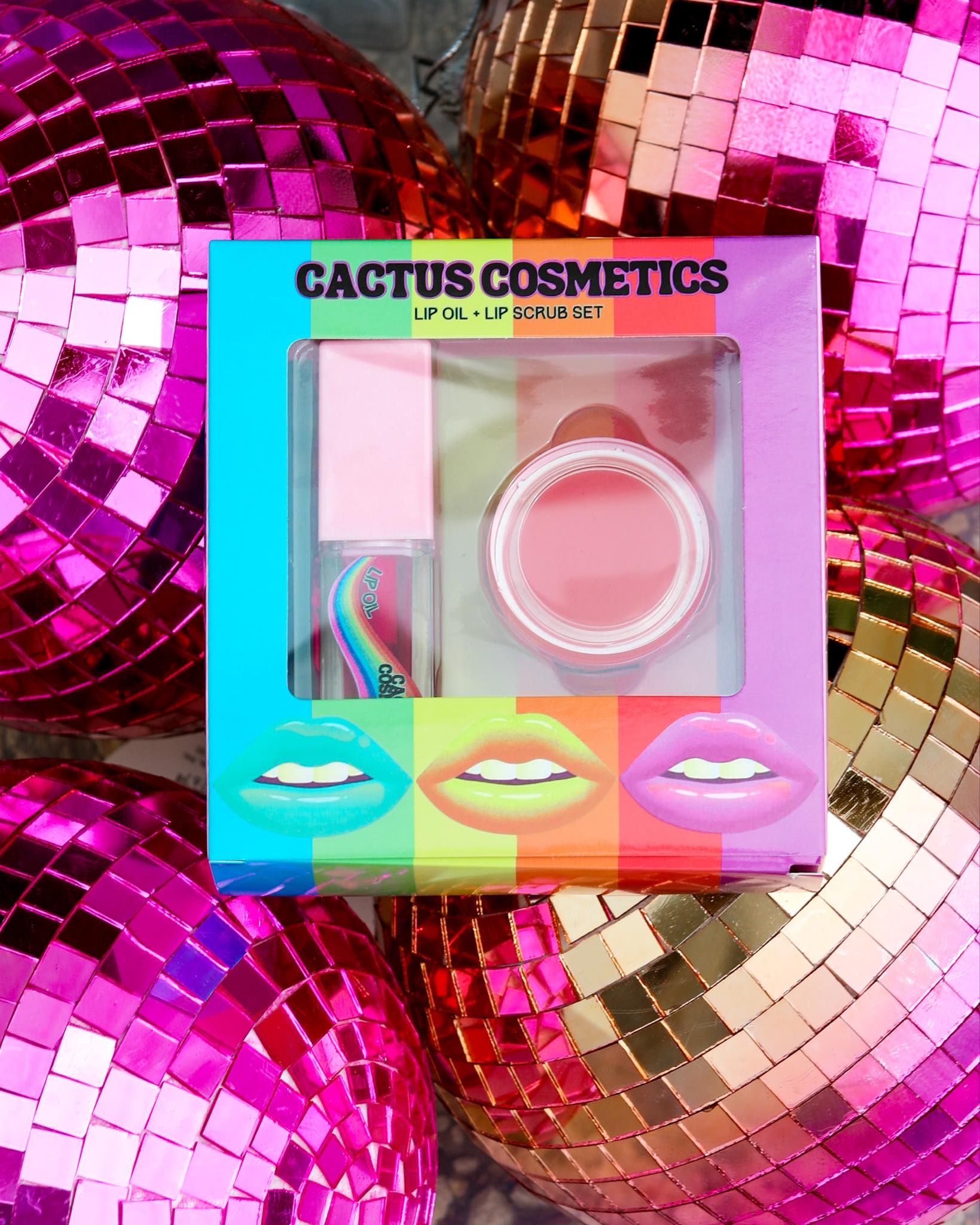 Retro Lip Oil + Scrub Set