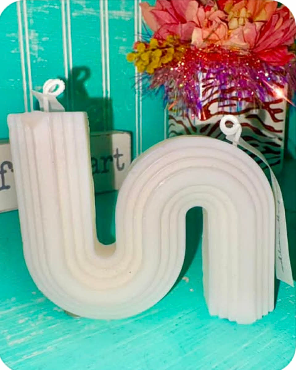 Decorative Candle "Love Always" White