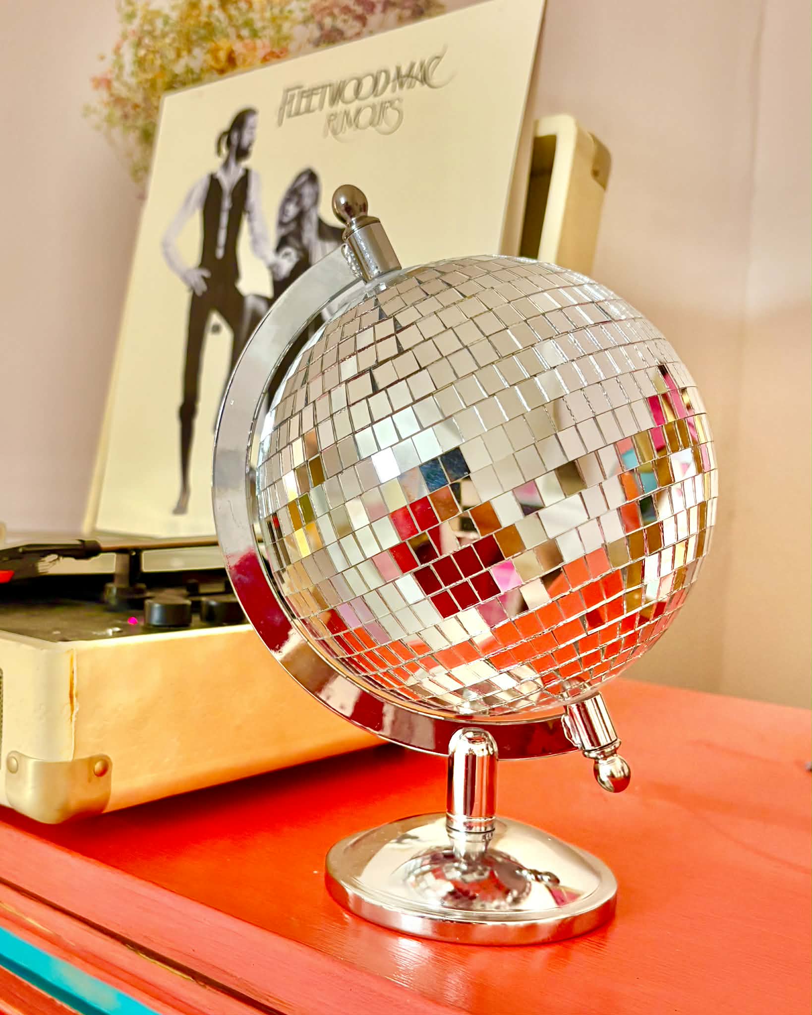 Silver Disco Globe