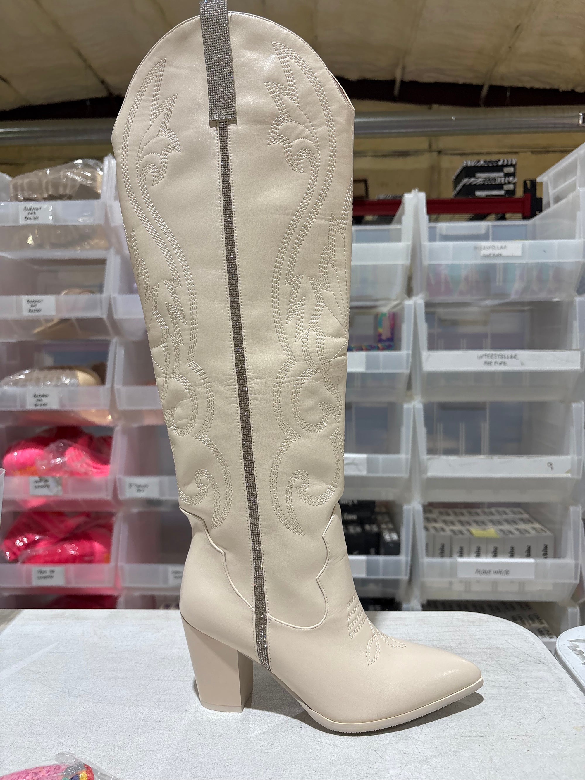 Beige Tall Boot