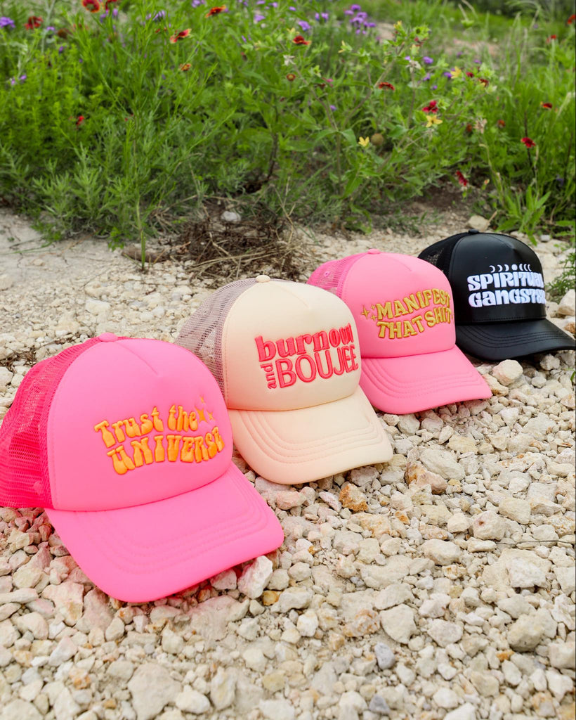 Hot Pink "Trust The Universe" Trucker Hat