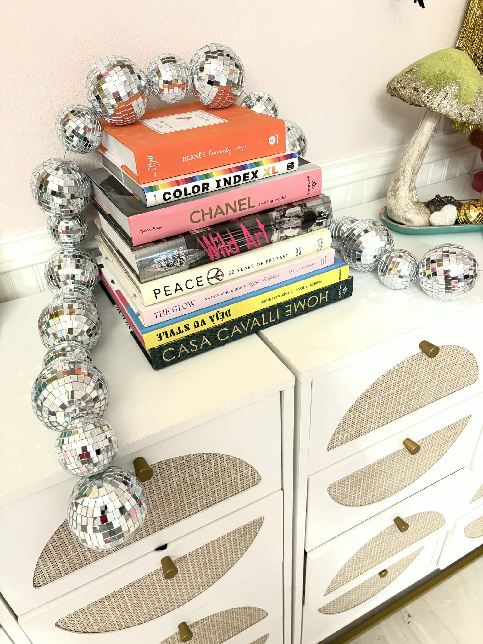 Silver disco garland