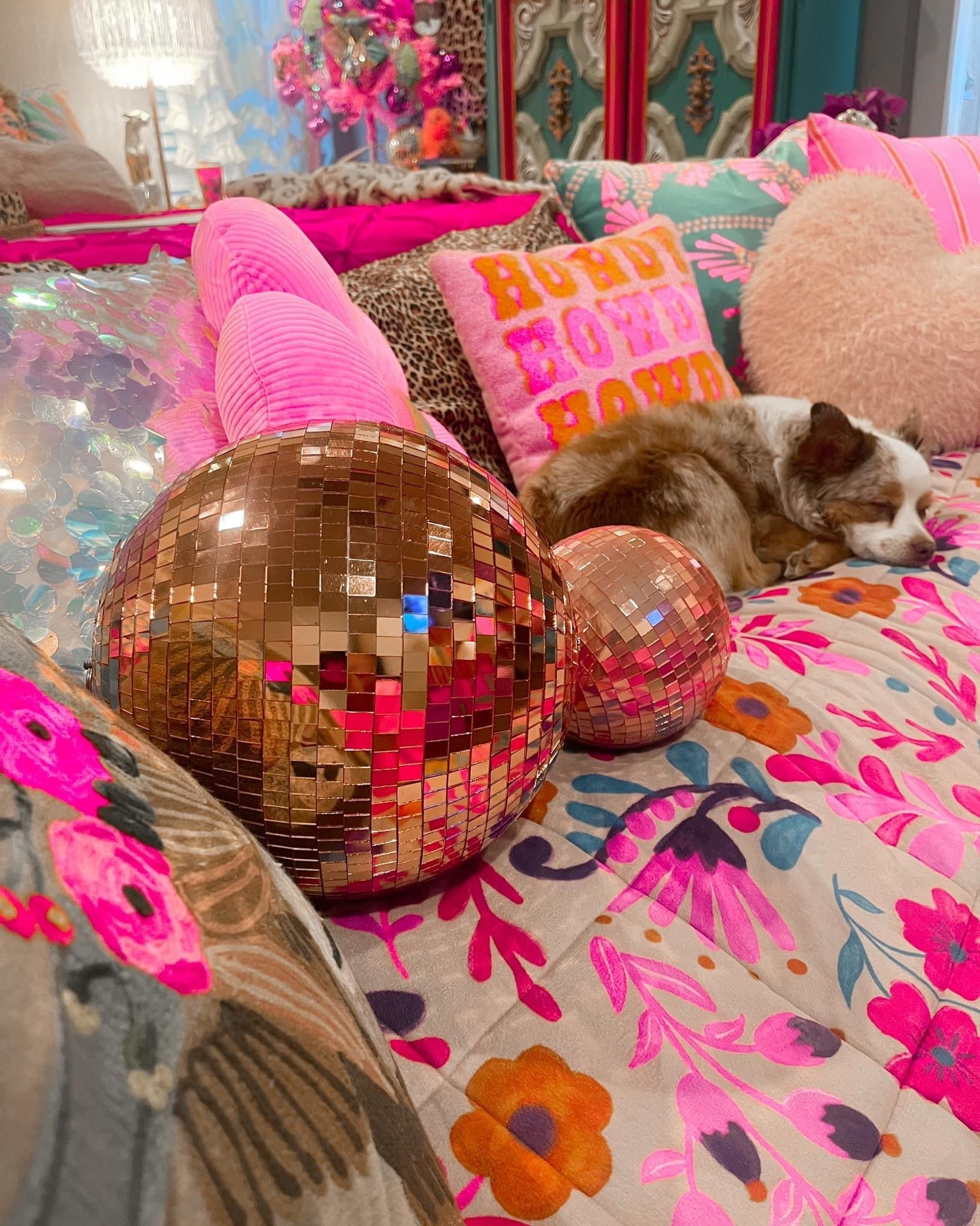 Large Rose Gold Disco Ball