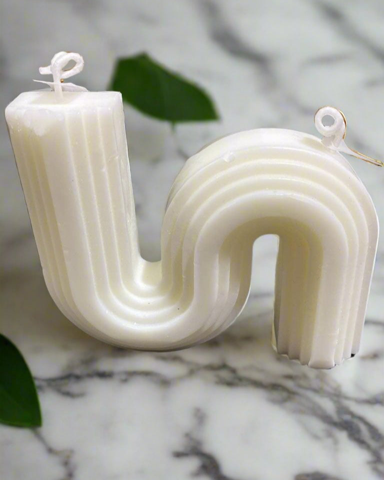Decorative Candle "Love Always" White